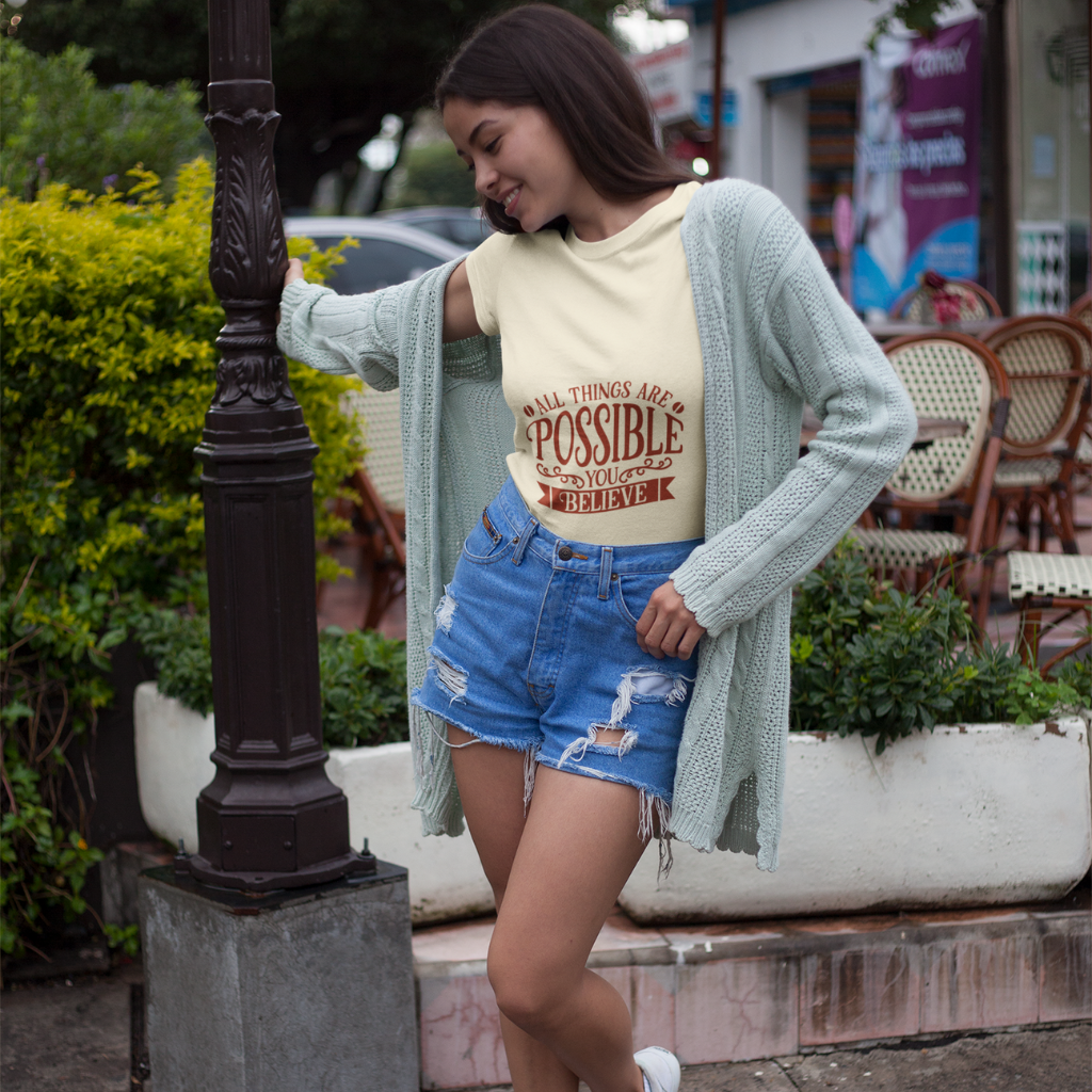 ALL THINGS ARE POSSIBLE YOU BELIEVE UNISEX T-SHIRT