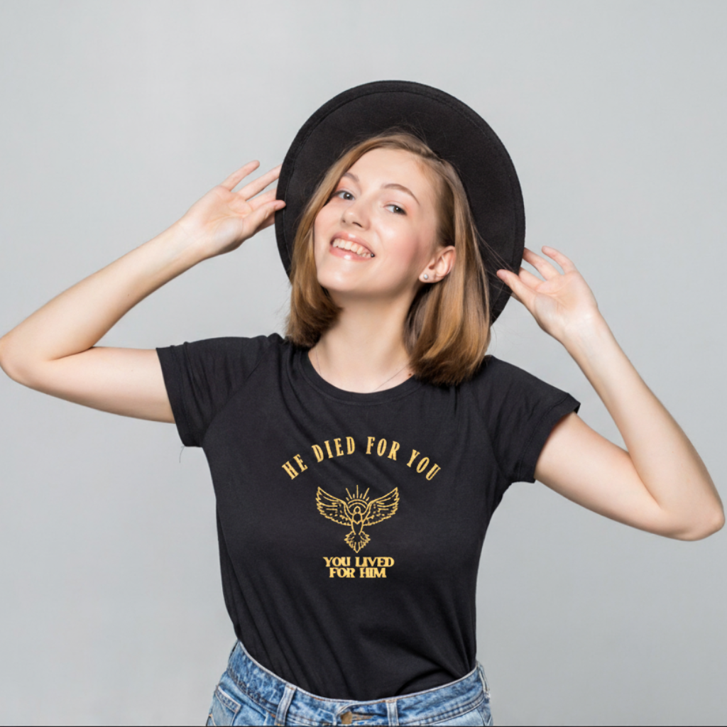 HE DIED FOR YOU, YOU LIVED FOR HIM UNISEX T-SHIRT