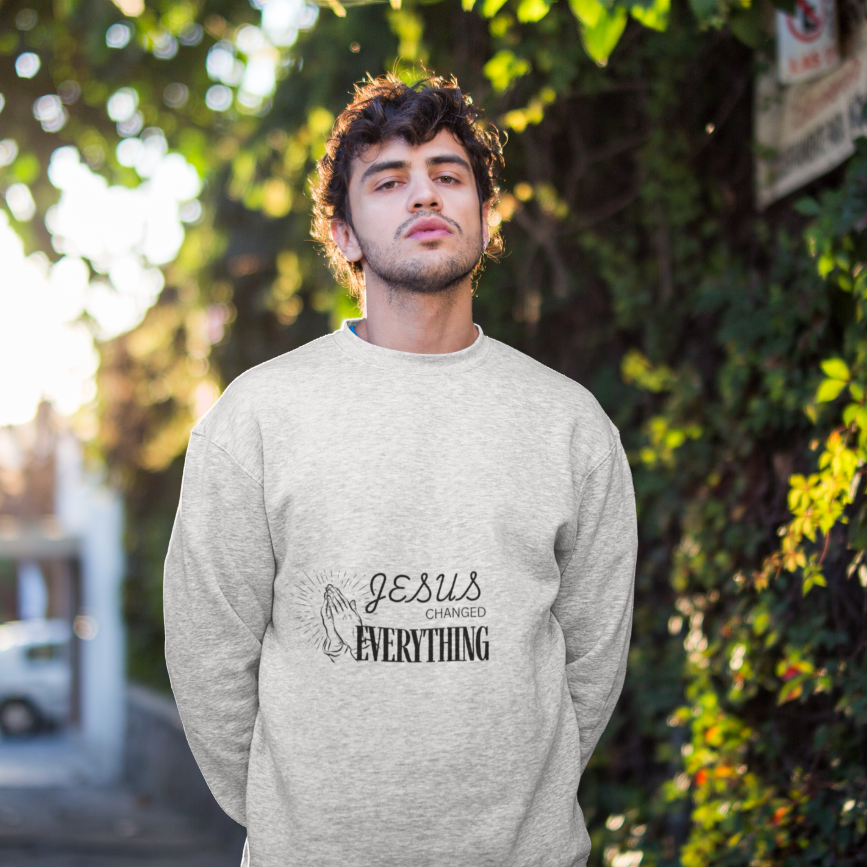 JESUS CHANGED EVERYTHING UNISEX SWEATSHIRT
