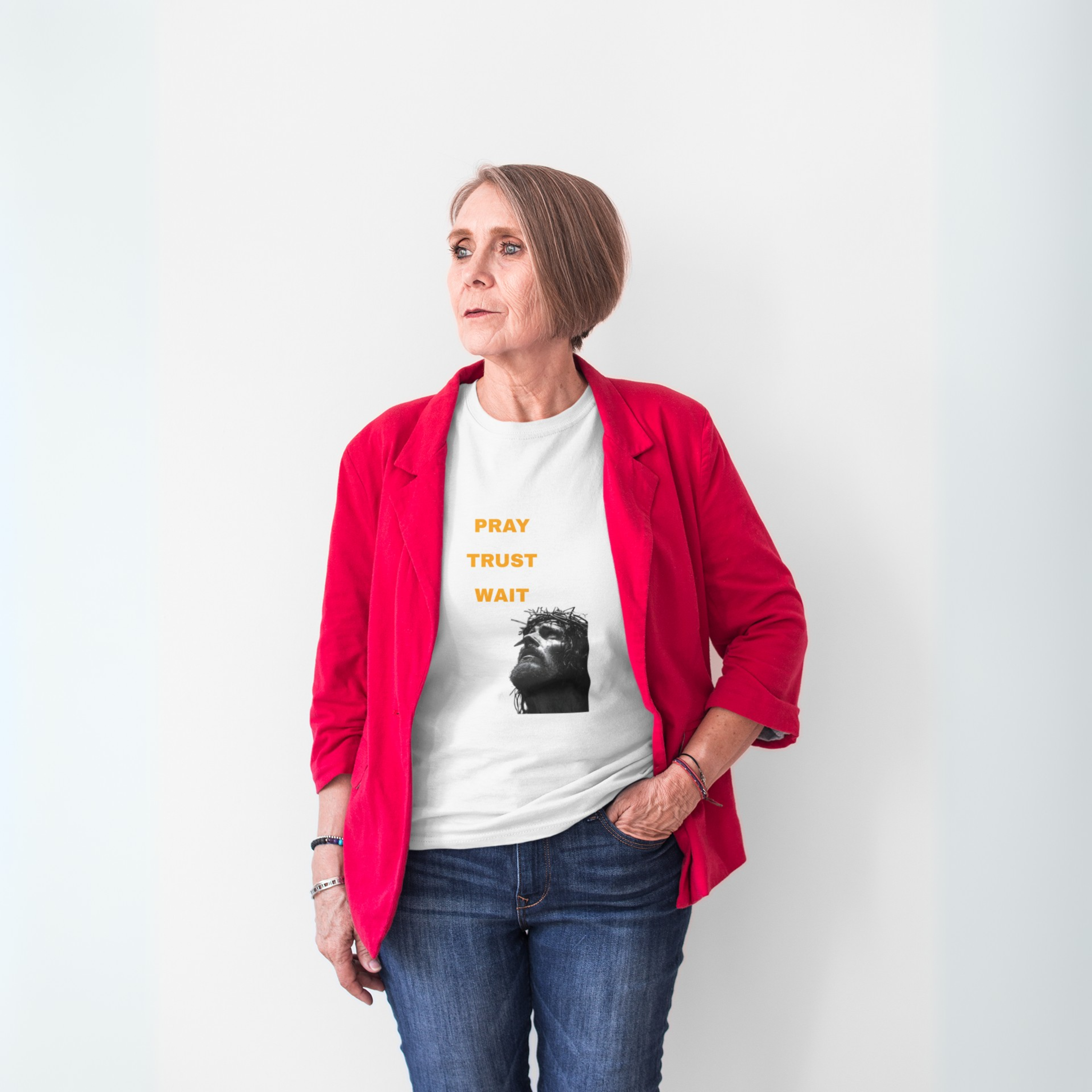 PRAY TRUST WAIT UNISEX T-SHIRT