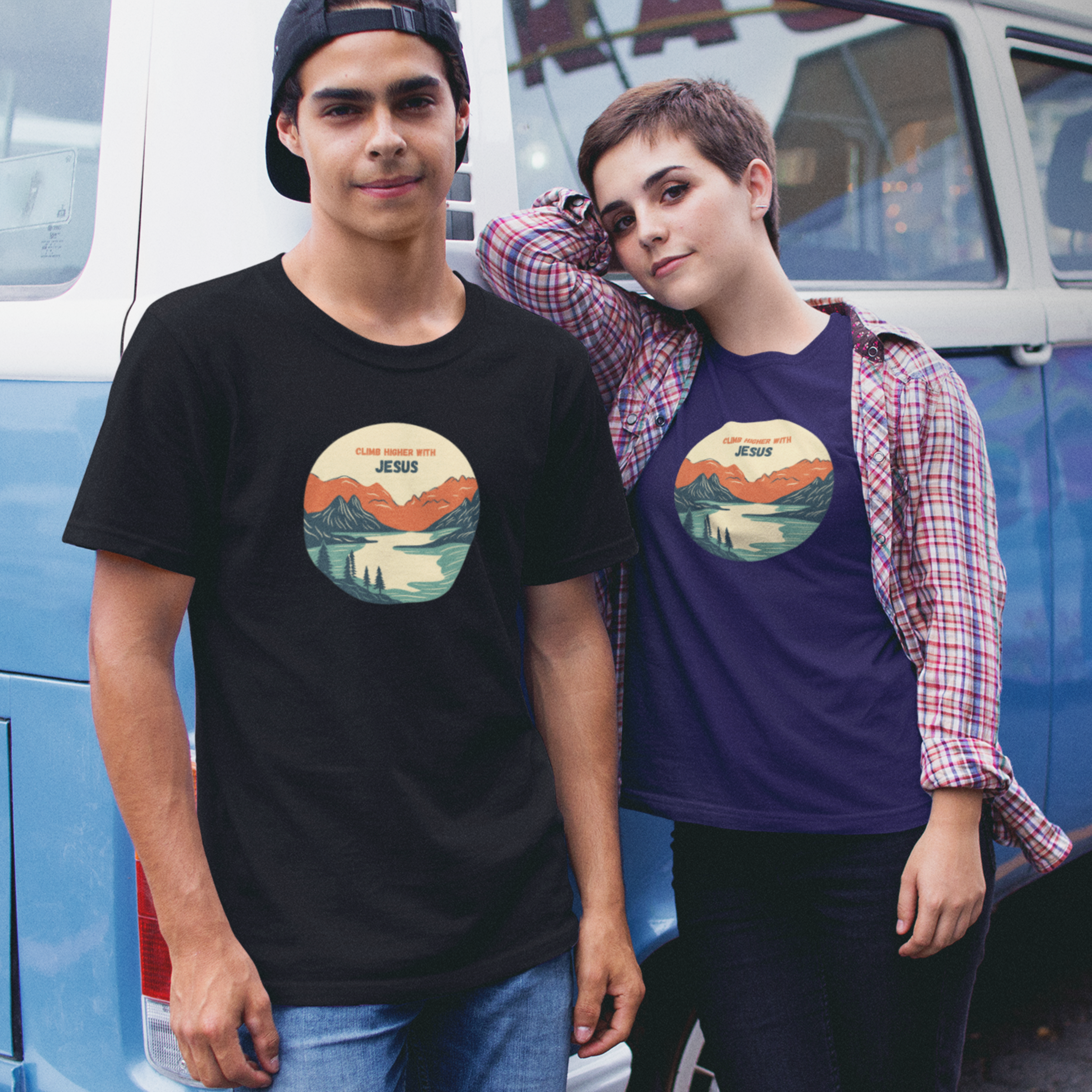 CLIMB HIGHER WITH JESUS UNISEX T-SHIRT