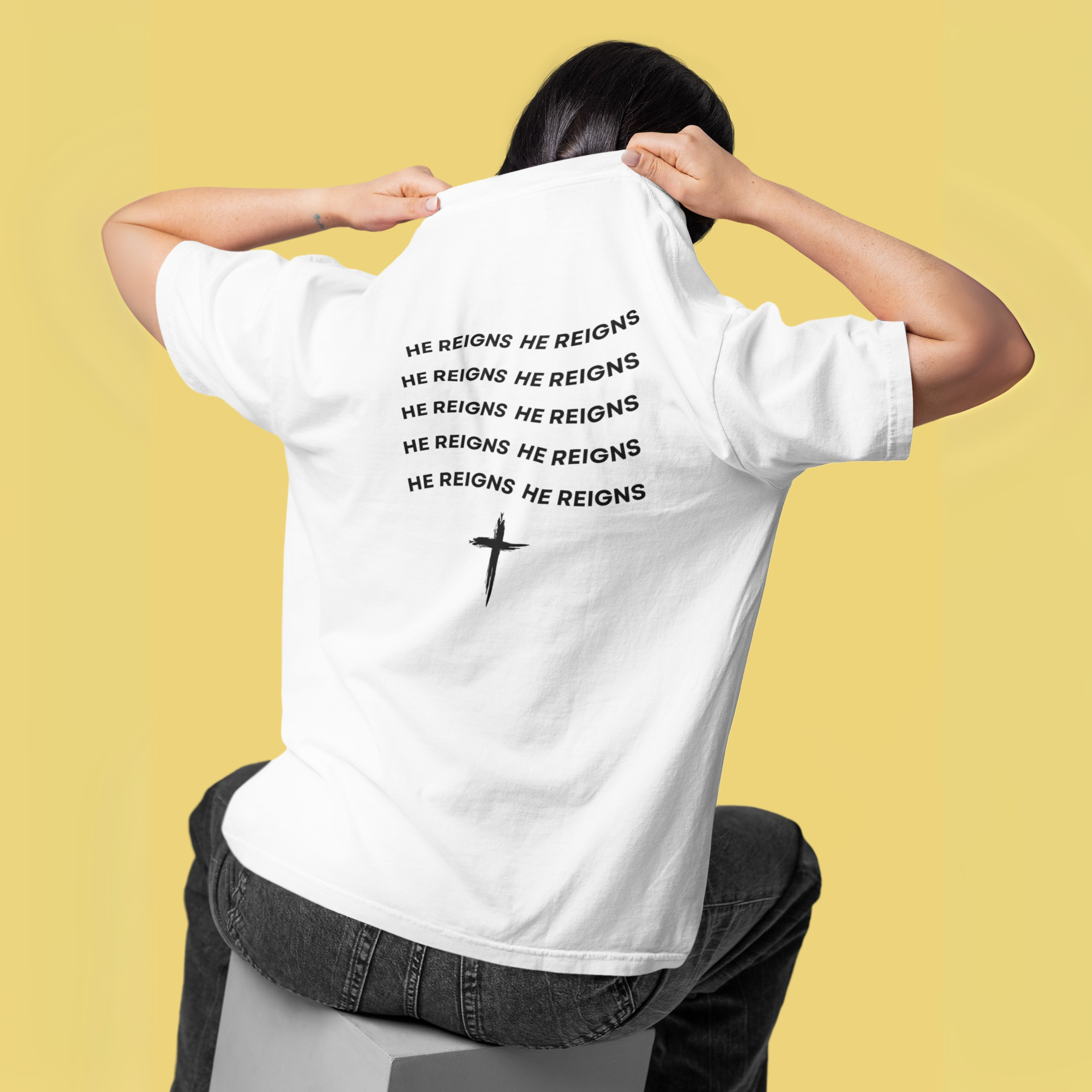 HE REIGNS HE REIGNS UNISEX T-SHIRT
