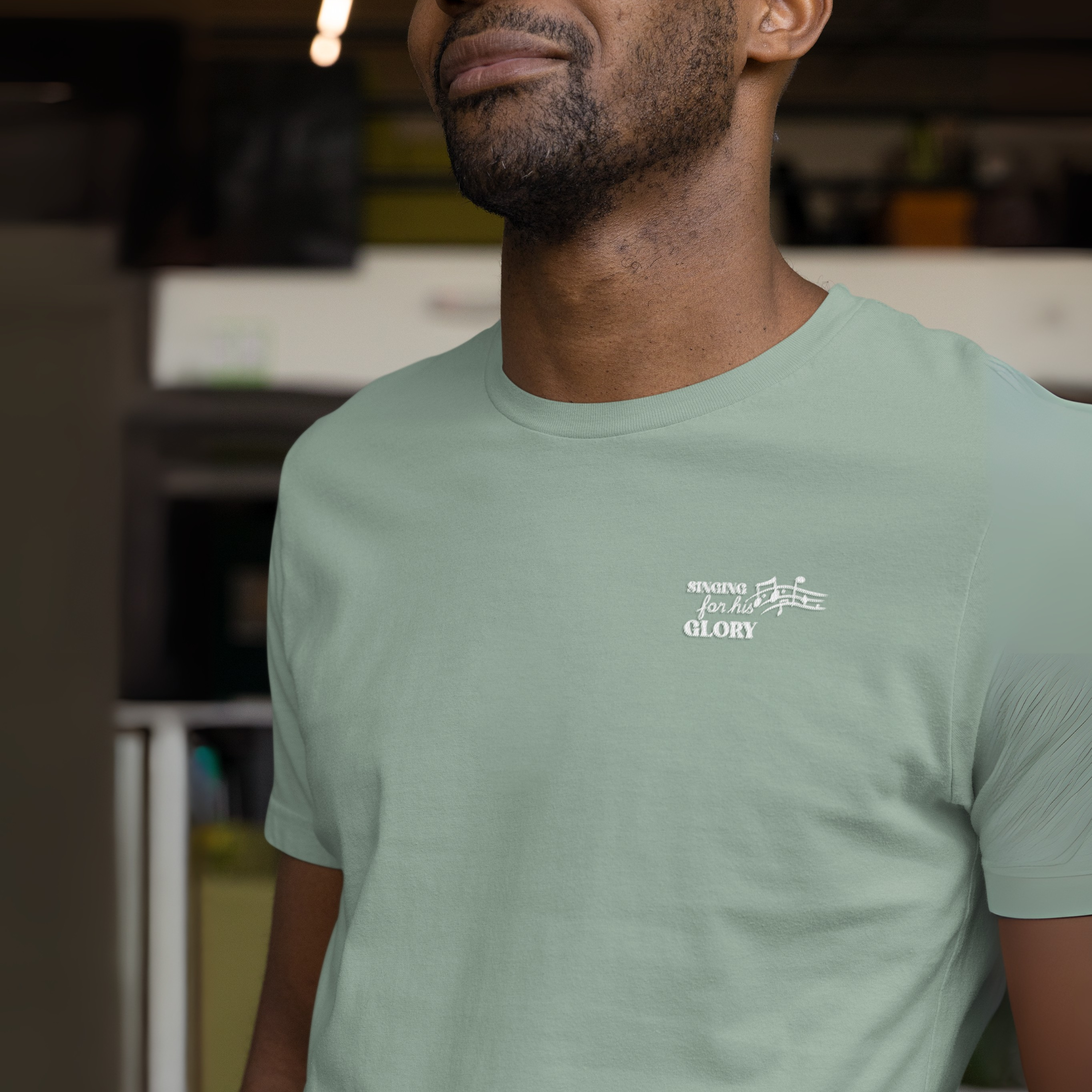 SINGING FOR HIS GLORY EMBROIDERY UNISEX T-SHIRT