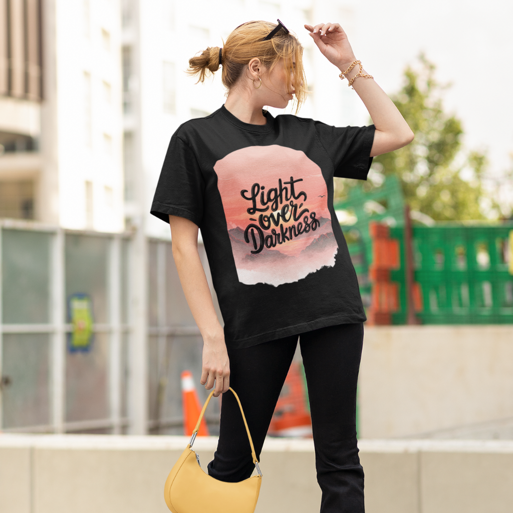 LIGHT OVER DARKNESS UNISEX T-SHIRT
