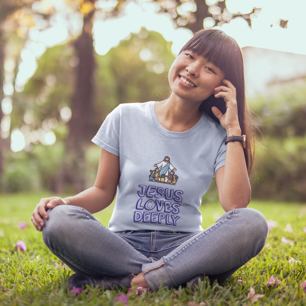 JESUS LOVES DEEPLY UNISEX T-SHIRT