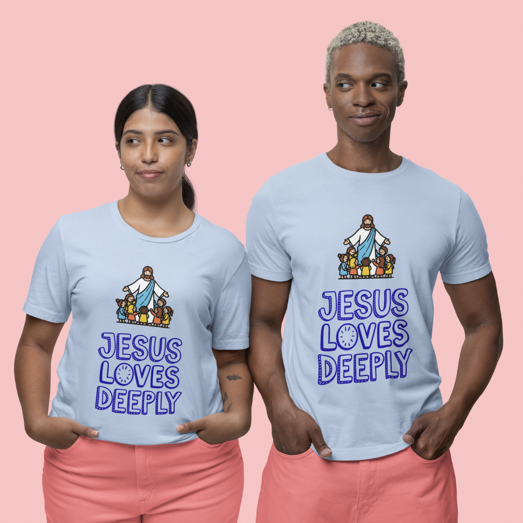 JESUS LOVES DEEPLY UNISEX T-SHIRT
