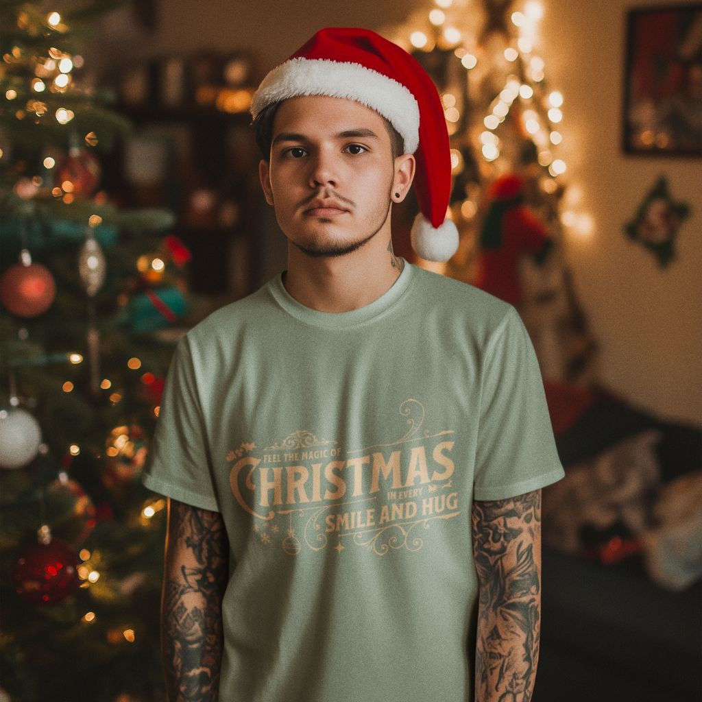FEEL THE MAGIC OF CHRISTMAS IN EVERY SMILE AND HUG UNISEX T-SHIRT