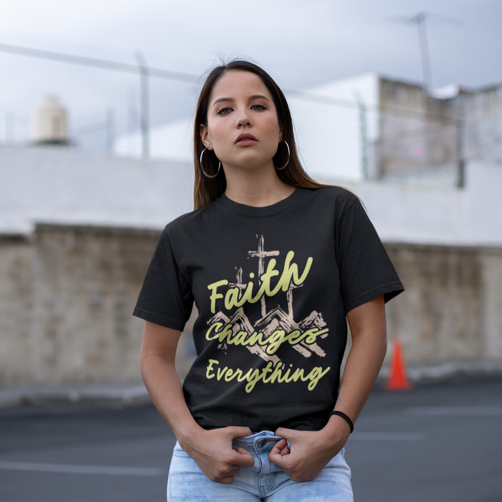 FAITH CHANGES EVERYTHING UNISEX OVERSIZED T-SHIRT
