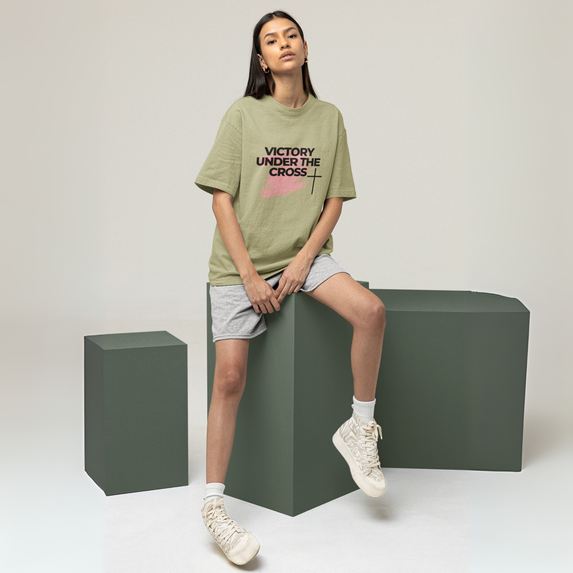 VICTORY UNDER THE CROSS UNISEX T-SHIRT