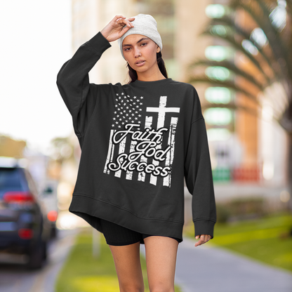 FAITH GOD SUCCESS OVERSIZED UNISEX SWEATSHIRT