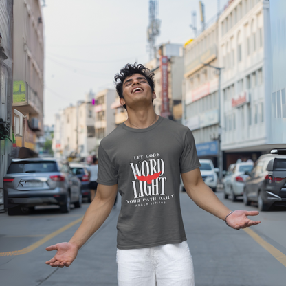LET GOD`S WORD LIGHT YOUT PATH DAILY UNISEX T-SHIRT
