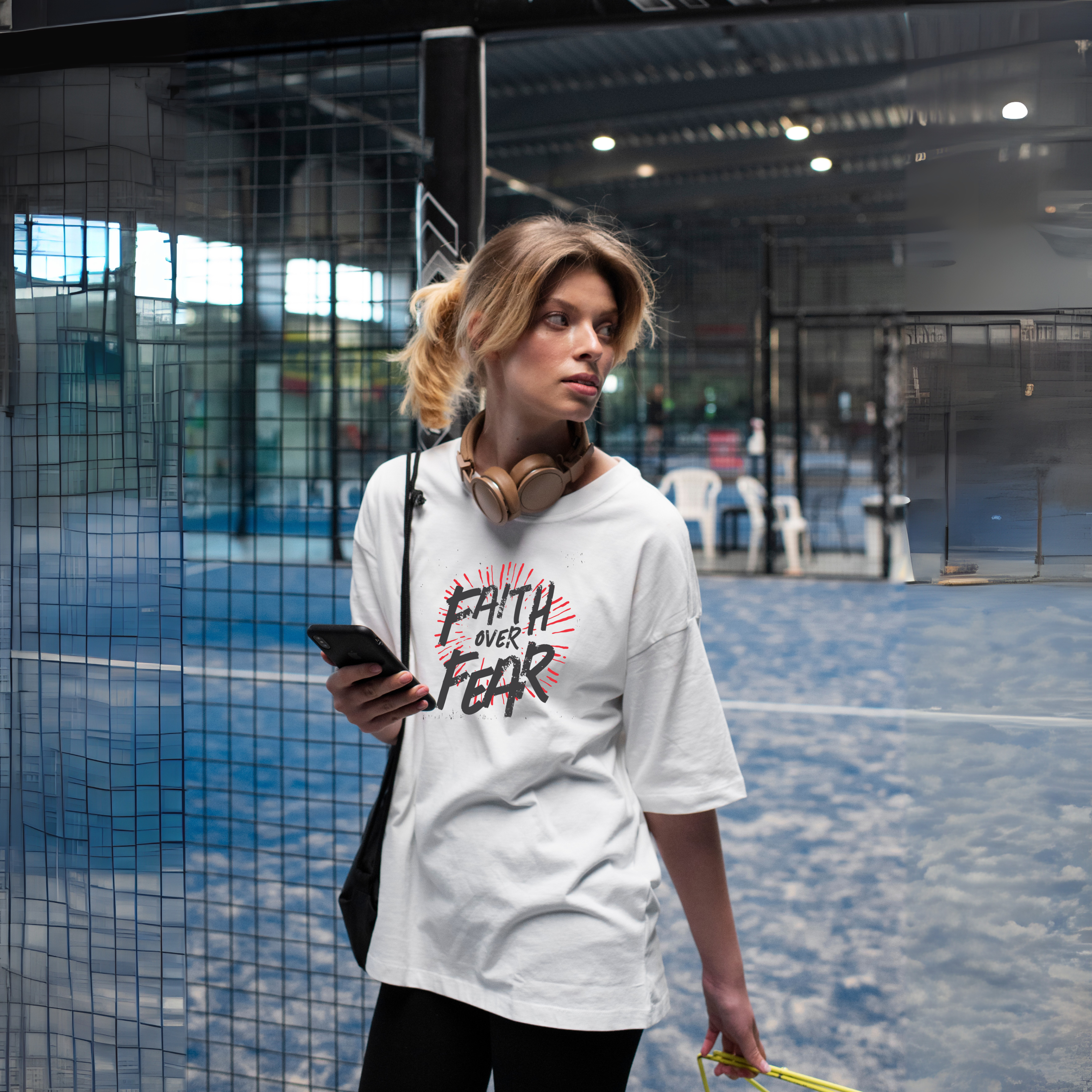 FAITH OVER FEAR UNISEX  OVERSIZED T-SHIRT