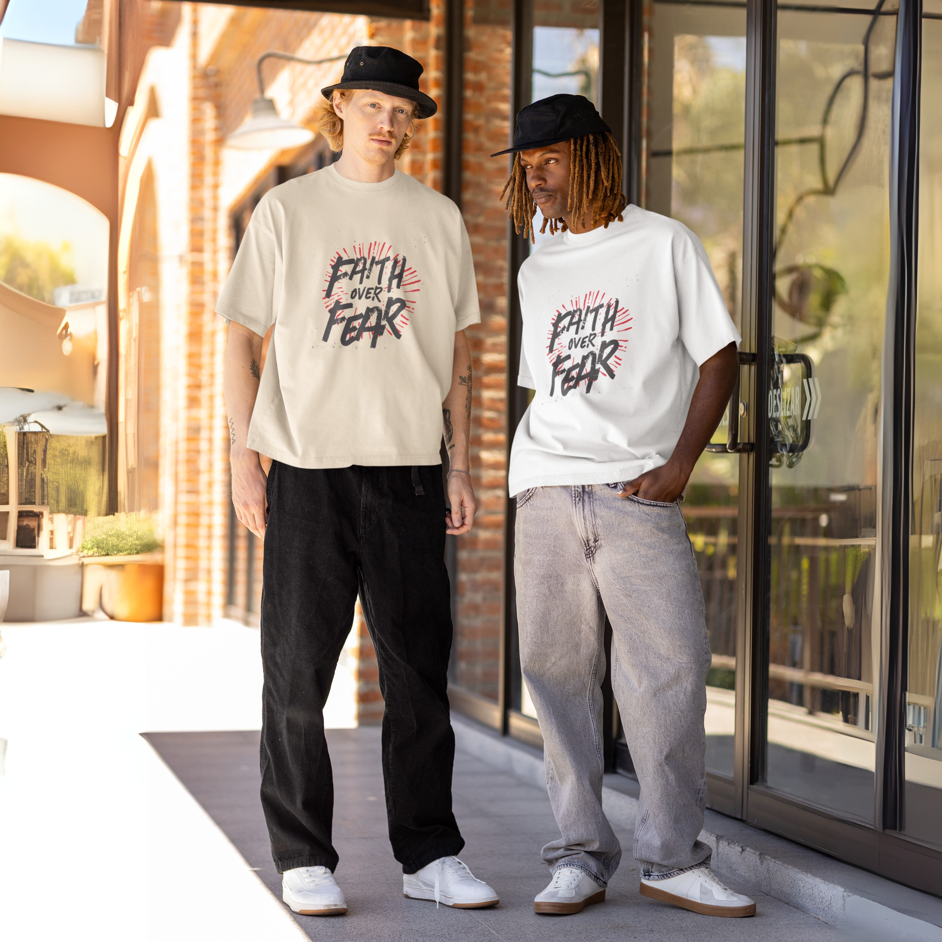 FAITH OVER FEAR UNISEX  OVERSIZED T-SHIRT