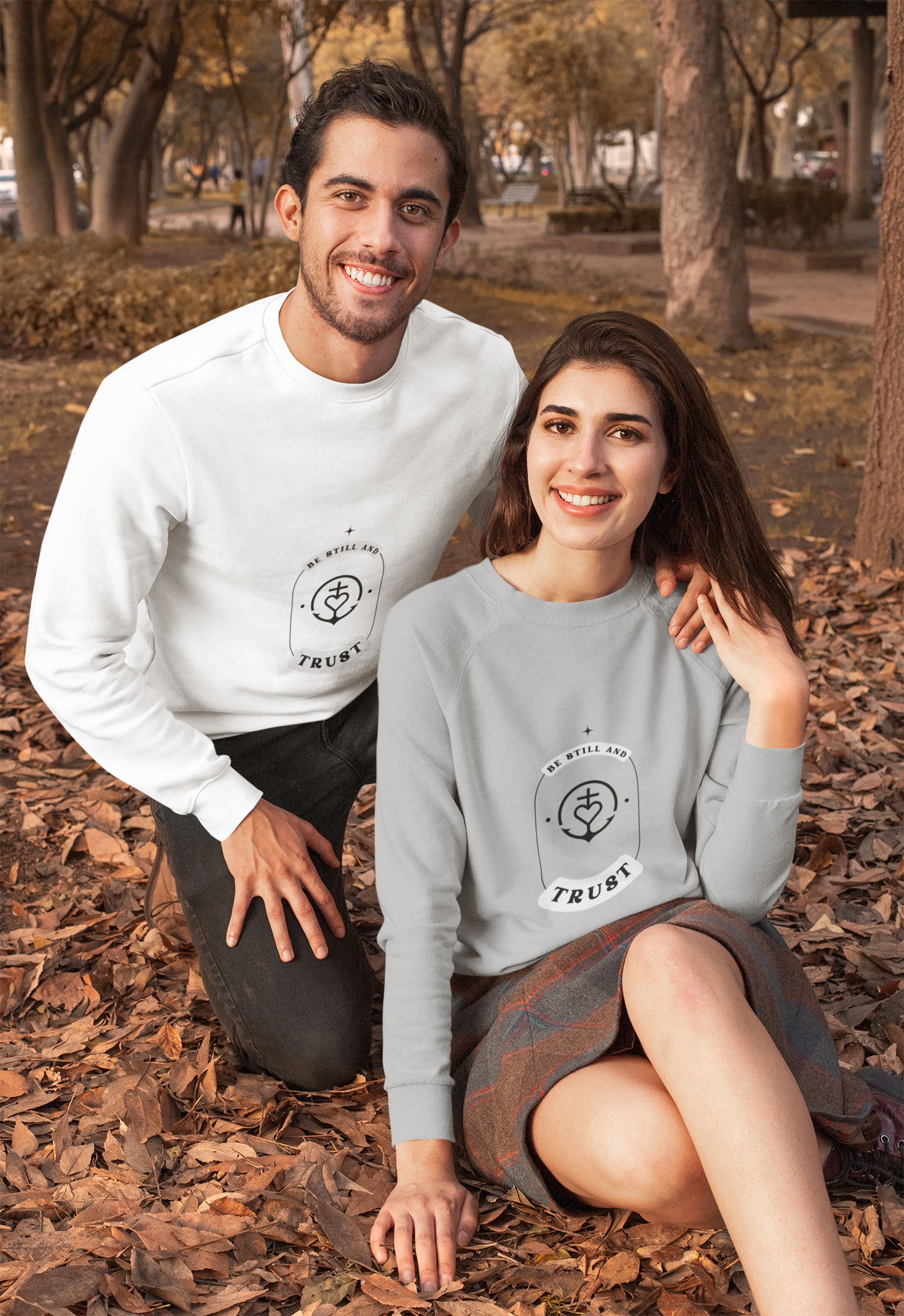 BE STILL AND TRUST UNISEX SWEATSHIRT