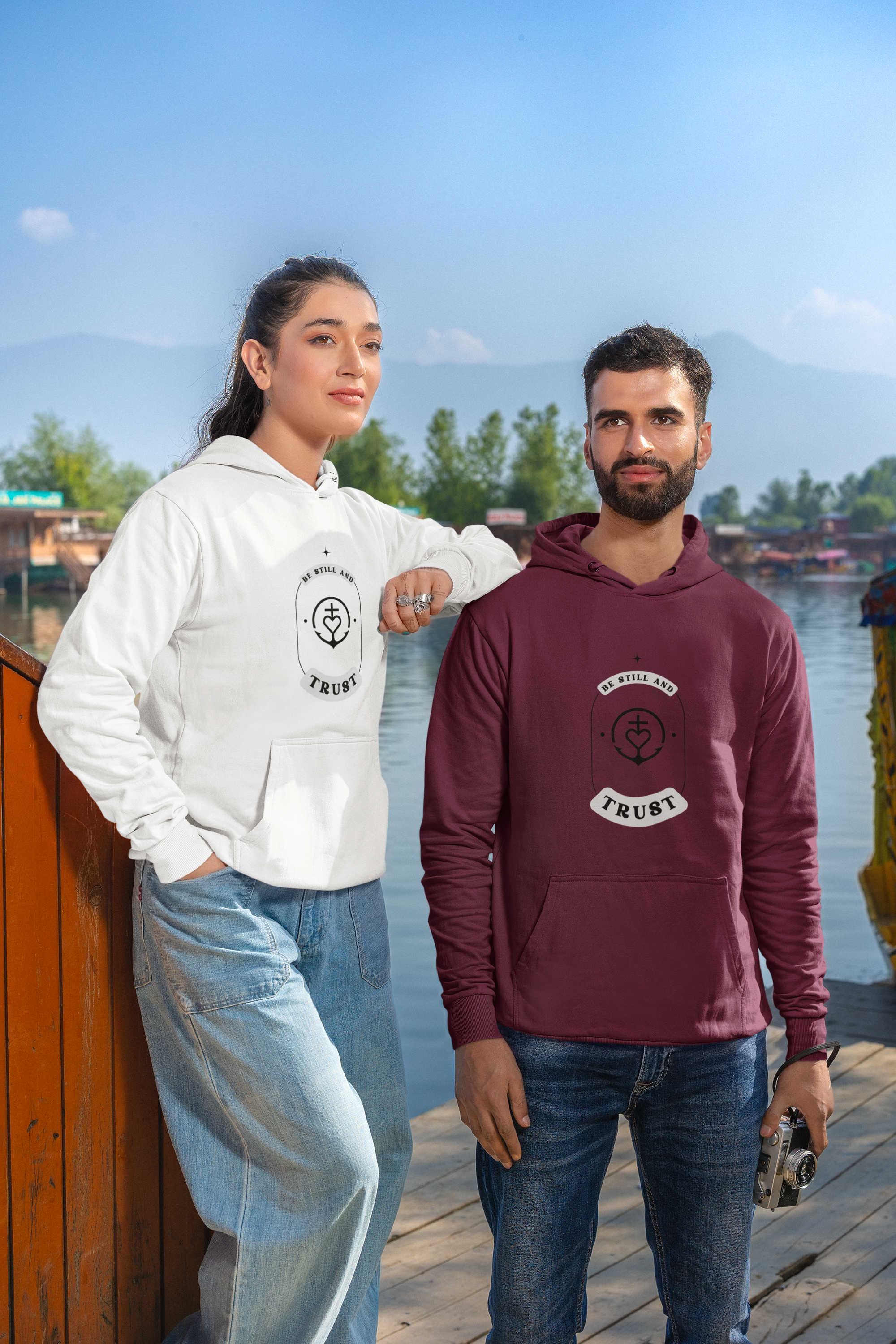 BE STILL AND TRUST UNISEX HOODIE