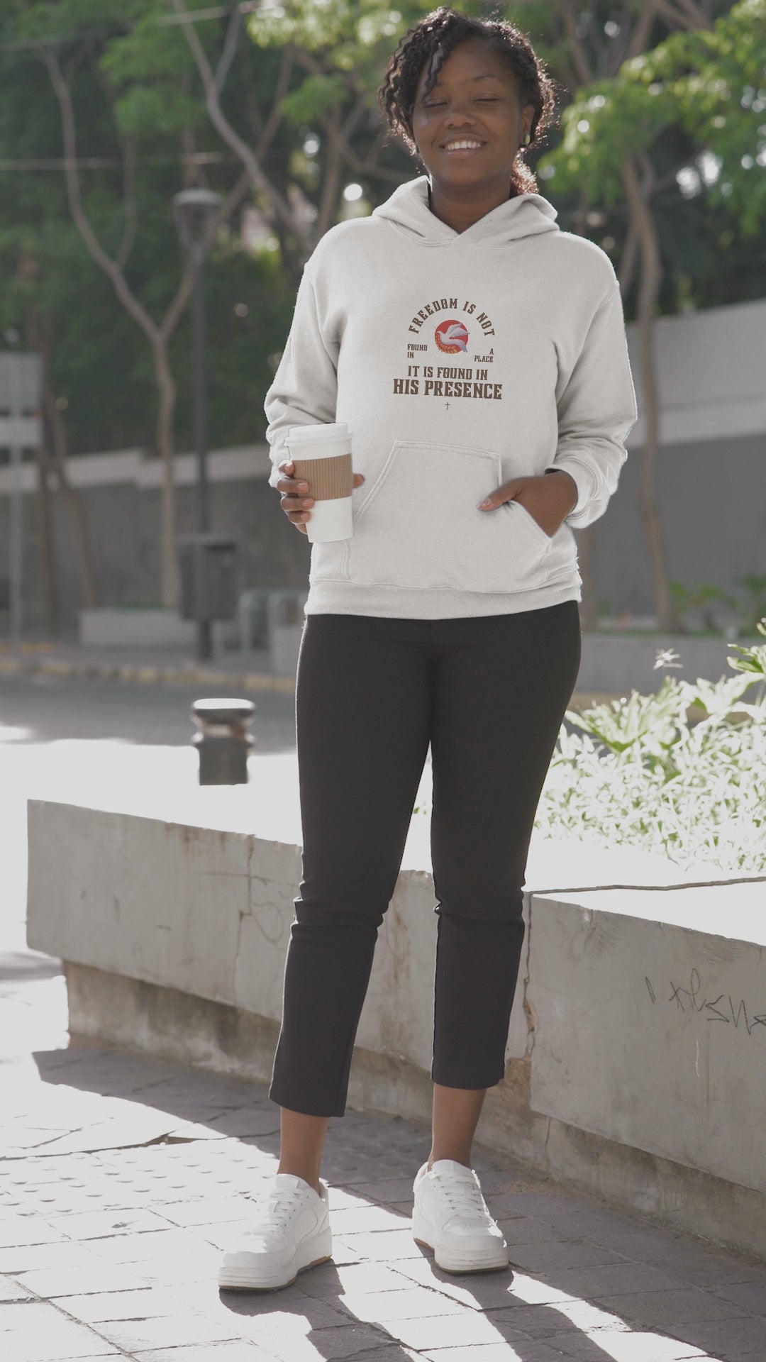 FREEDOM IS NOT FOUND IN A PLACE, IT IS FOUND IN HIS PRESENCE UNISEXHOODIE
