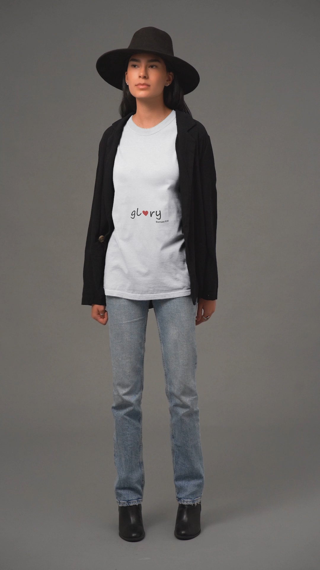 GLORY, ROMAN 11:36 UNISEX T-SHIRT